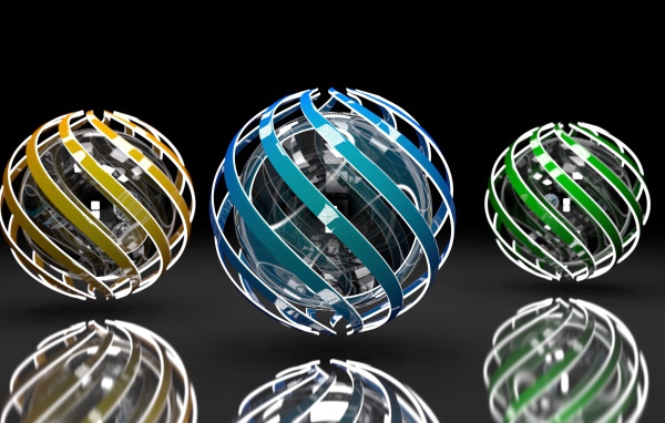 Три прозрачных сферы