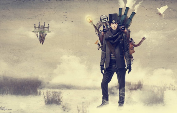 Путешественник в стиле стимпанк