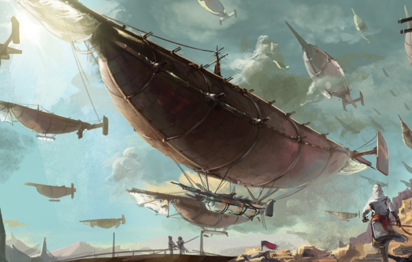 Отряд дирижаблей стимпанк