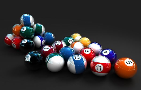 Бильярдные цветные шары