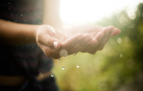 Ладони с водой