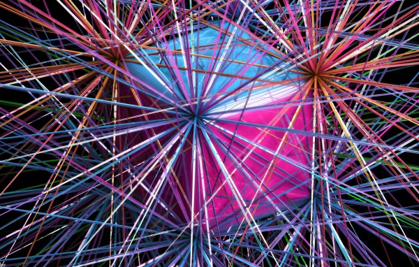 Куб и линии