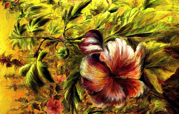 Картина с цветком