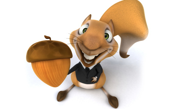 Белка с орехом