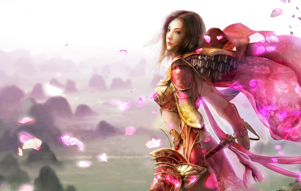 Девушка в розовых доспехах