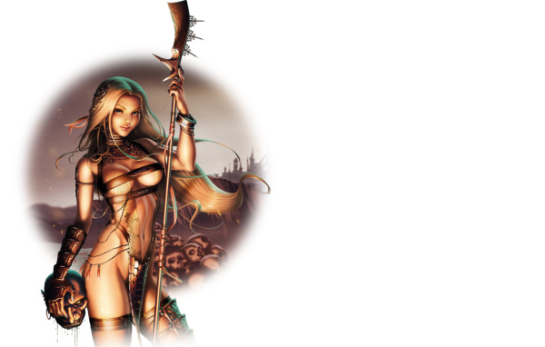 Девушка с посохом