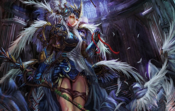 Девушка в перьях