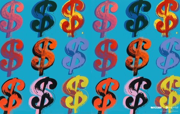 Знаменитая картина Энди Уорхола Доллары