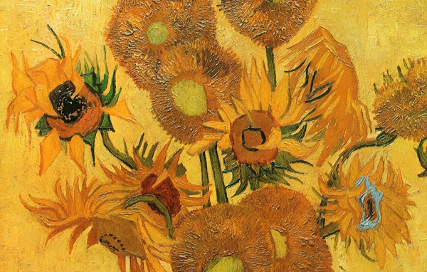 Famous painting of Vincent Van Gogh - Life vase with fifteen sunflowers