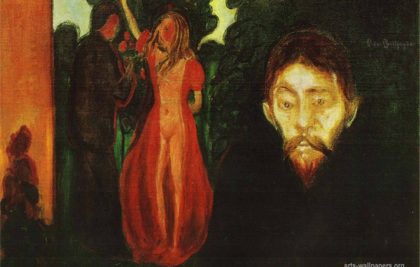 Картина Эдварда Мунка - Ревнивый человек