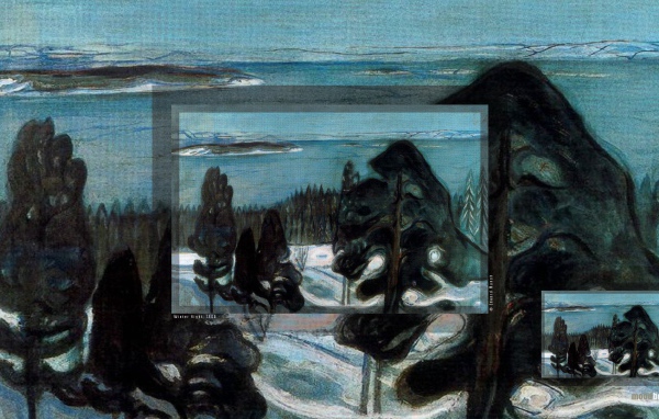 Картина Эдварда Мунка - Символическое зимняя ночь