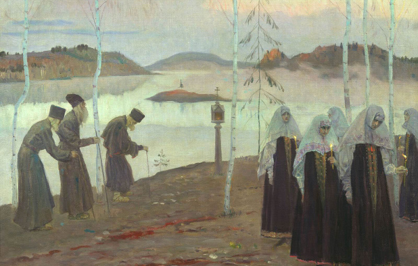 Картина Никаса Сафронова - Похороны