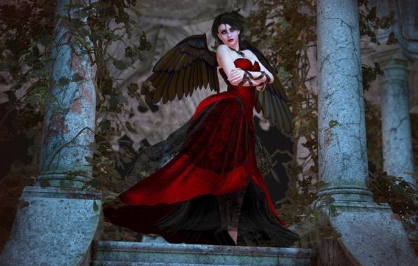 Ангел в красном платье