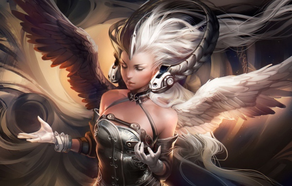 Ангел с наушниками