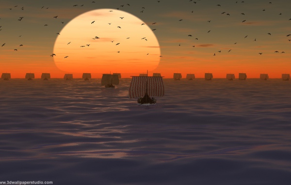 Армада кораблей викингов