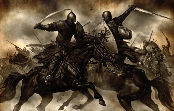 Битва воинов на конях