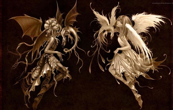 Черный и белый ангелы