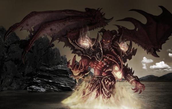 Демон монстр с крыльями