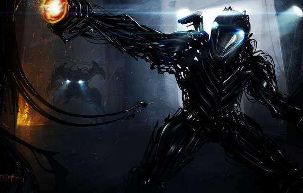 Фантастический монстр в ярости