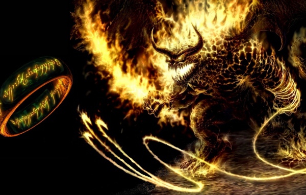 Огненный монстр с плеткой