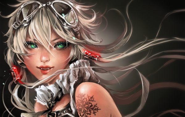 Зеленоглазая девушка вампир