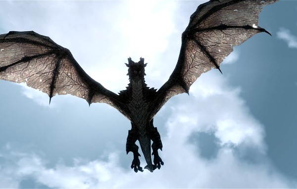 В облаках летит дракон