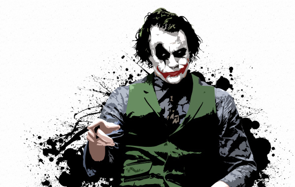 Джокер показывает пальцем