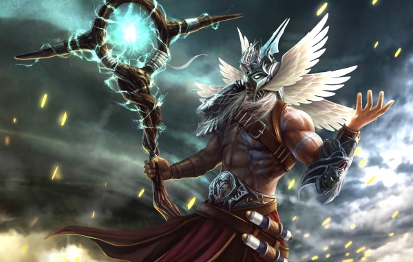 Волшебный жезл в руке колдуна