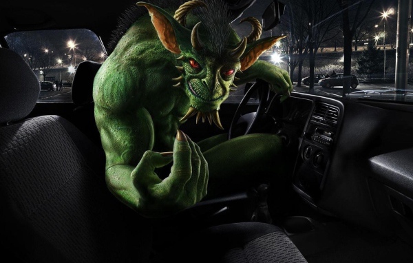 Монстр в автомобиле