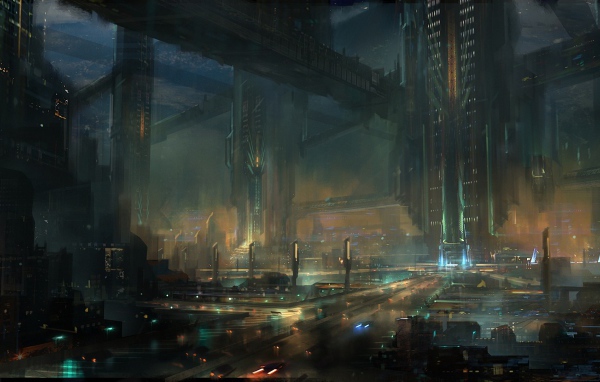 Ночные огни большого города