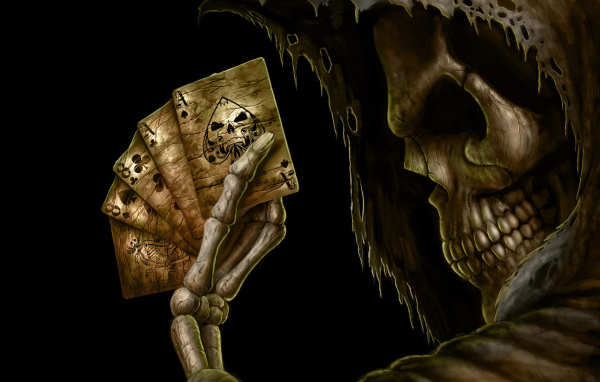 Скелет с картами