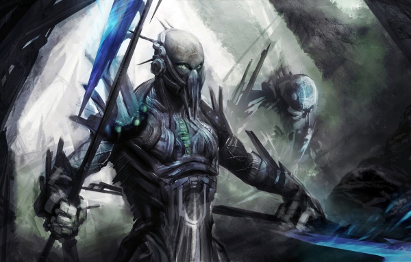 Рисунок фантастического воина