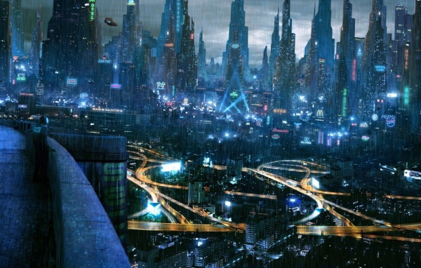 Неоновые огни города