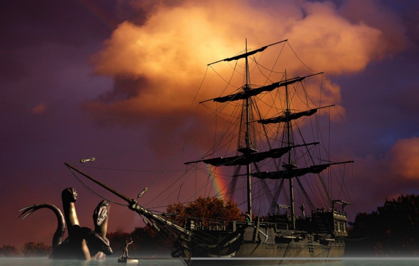 Корабль и морской змей