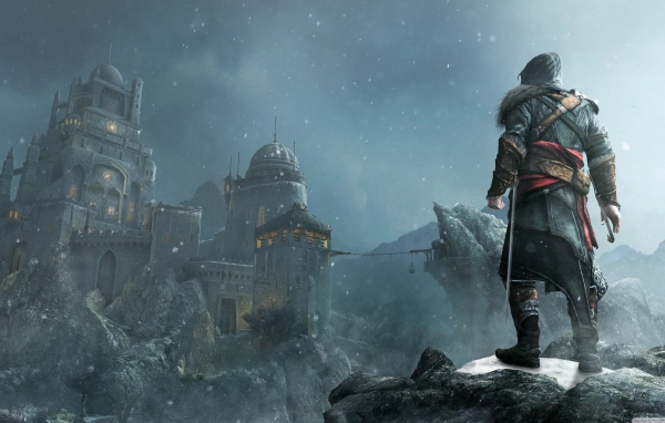 Воин смотрит на крепость