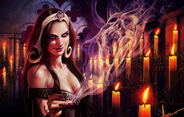 Колдунья со свечами