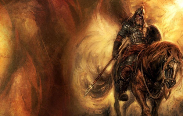 Богатырь с копьем