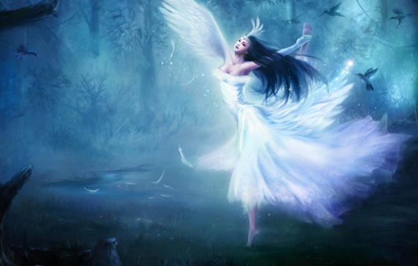 Белый ангел в лесу