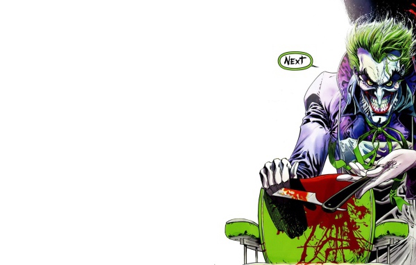 Джокер вытирает кровь