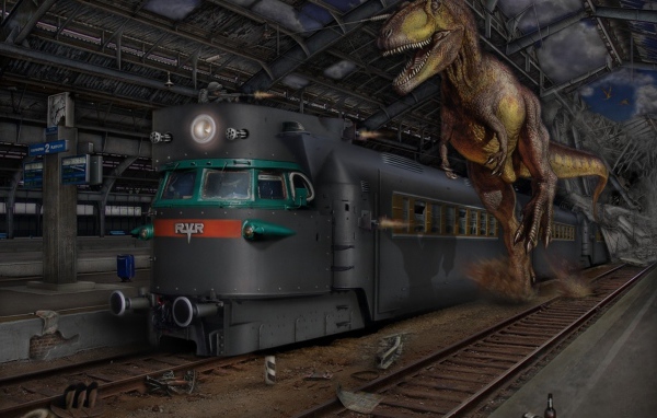 	  Dinosaur train ahead