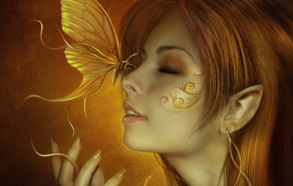 Бабочка на носу