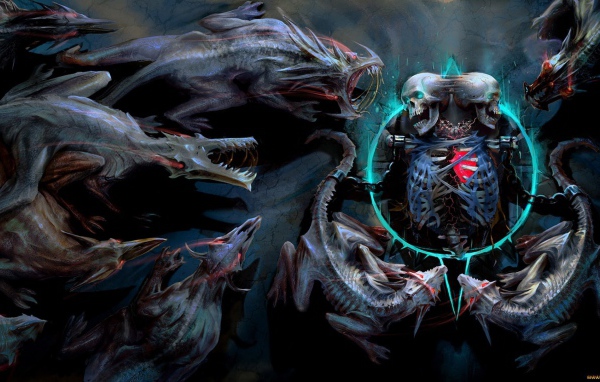 Скелет и монстры