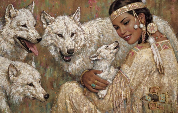Девушка и волки