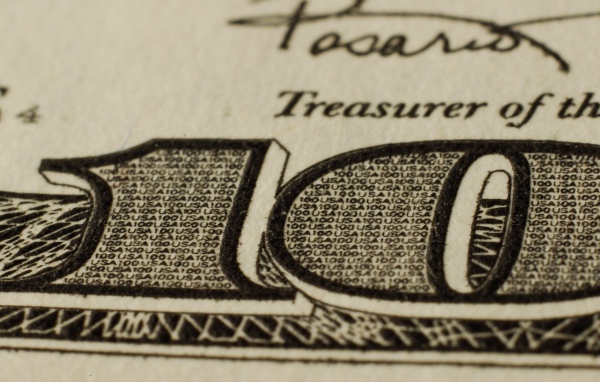 Банкнота доллар крупным планом