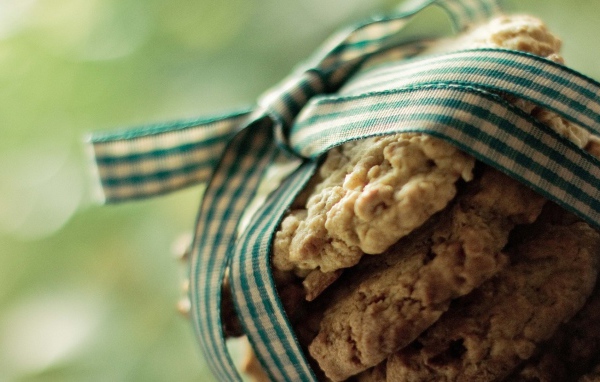 Домашнее печенье с бантиком