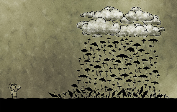 Дождь из зонтов