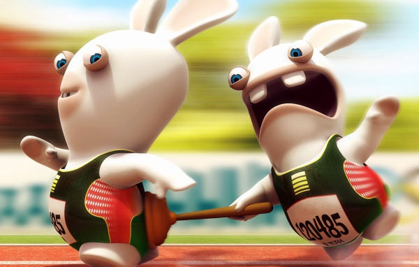 Гонки прикольных зайцев