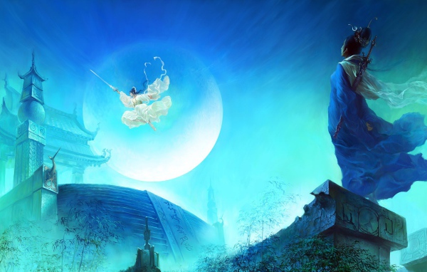 Летающий воин из игры