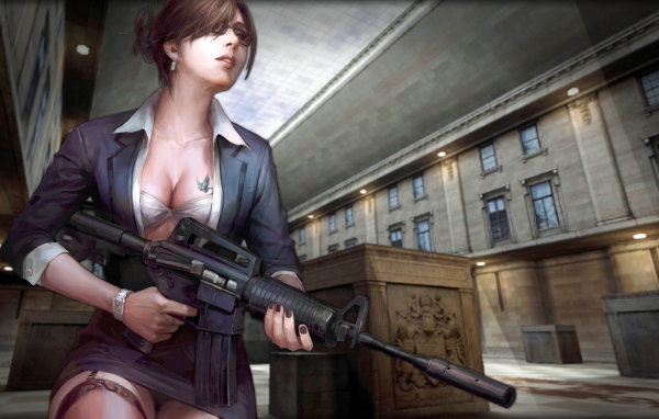 Девушка с винтовкой