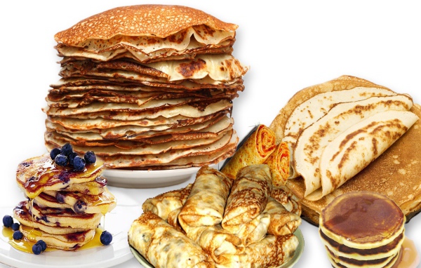 Обилие блинов на Масленицу